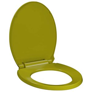 vidaXL Tavoletta WC a Chiusura Ammortizzata Verde Ovale