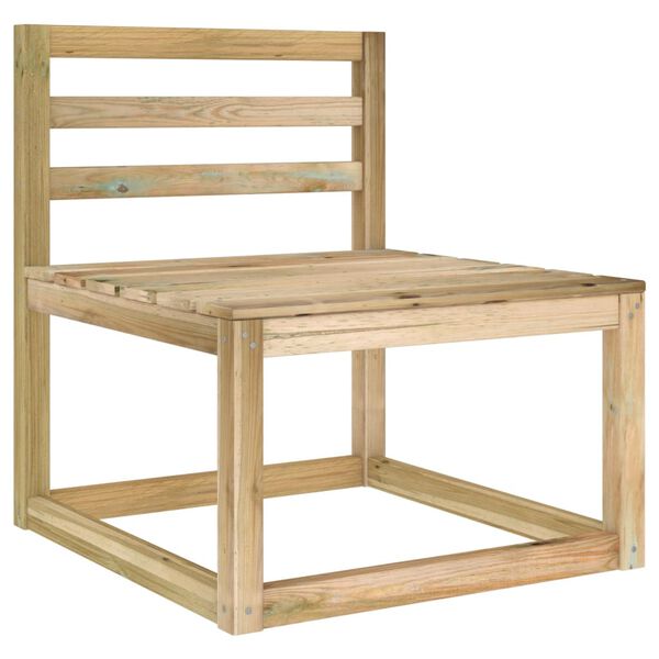 vidaXL Set Divani da Giardino 3 pz in Legno di Pino Impregnato Verde