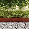 vidaXL Bordura per Prato Ruggine 450 x 0.05 x 15 cm