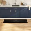 vidaXL Tappeto da Cucina Nero 150 x 45 cm Velluto