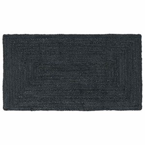 vidaXL Tappeto da Area Grigio Scuro 60 x 110 cm Juta