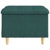 vidaXL Sgabello Button con cuscino Verde Scuro 60 x 60 x 45 cm Tessuto