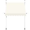 vidaXL Tenda da Sole Retrattile Manuale 200 cm Crema