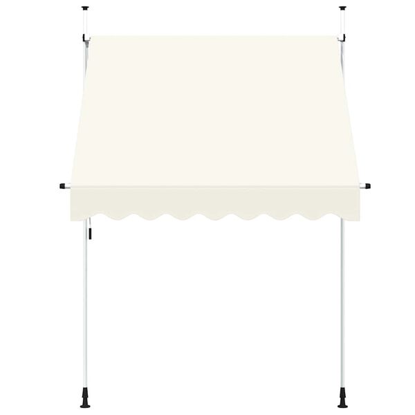 vidaXL Tenda da Sole Retrattile Manuale 200 cm Crema
