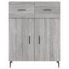 vidaXL Credenza Grigio Sonoma 69,5x34x180 cm in Legno Multistrato