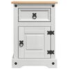 vidaXL Comodino con cassetto Bianco 45 x 35 x 64 cm Pino massello