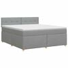 vidaXL Letto box spring con materasso Grigio Chiaro 160 x 200 cm