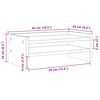 vidaXL Supporto per Monitor Rovere Fumo 42x24x16 cm Legno Multistrato