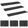 vidaXL Tappeti per scale 15 pz 76 x 20 cm Grigio Scuro Poliestere