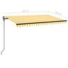 vidaXL Tenda da Sole Retrattile Manuale 450x300 cm Gialla e Bianca