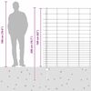 vidaXL Recinzione con Posto Argento 1,6 x 25 m Acciaio