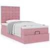 vidaXL Struttura Letto Pouf con Materassi Rosa 80x200 cm Velluto
