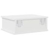 vidaXL Comodino 2 pcs Bianco 40 x 31 x 15 cm Legno multistrato