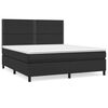 vidaXL Giroletto a Molle con Materasso Nero 180x200 cm in Similpelle