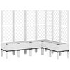 vidaXL Fioriera da Giardino con Graticcio Bianco 160x120x142 cm in PP