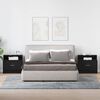 vidaXL Comodini con Cassetto 2 pz Rovere Nero 51x31x47 cm