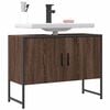 vidaXL Mobile Lavabo Bagno Rovere Marrone 60x30x60cm Legno Multistrato