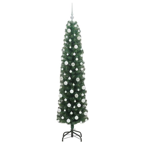 vidaXL Albero di Natale artificiale con 300 LED Verde 180 cm