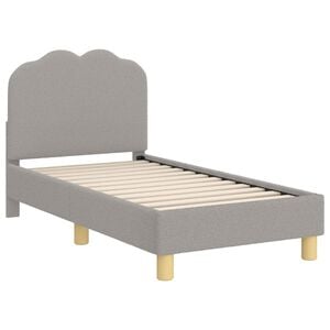 vidaXL Struttura letto per bambini con testata Grigio Chiaro Boucl&eacute;