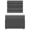 vidaXL Giroletto a Molle con Materasso Grigio Scuro 80x200 cm Tessuto