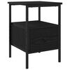 vidaXL Armadio da Notte Rovere Nero 34 x 36 x 50 cm