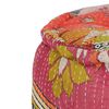 vidaXL Pouf e Tappeto 3 pz in Tessuto Patchwork