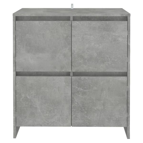 vidaXL Credenza Grigio Cemento 70x41x75 cm in Truciolato