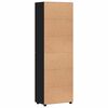 vidaXL Credenza FLORIN Nero 60 x 35 x 182 cm Legno multistrato