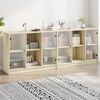 vidaXL Libreria con Ante Rovere Sonoma 204x37x75 cm Legno Multistrato
