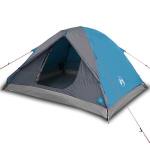 vidaXL Tenda da Campeggio a Cupola per 3 Persone Blu Impermeabile