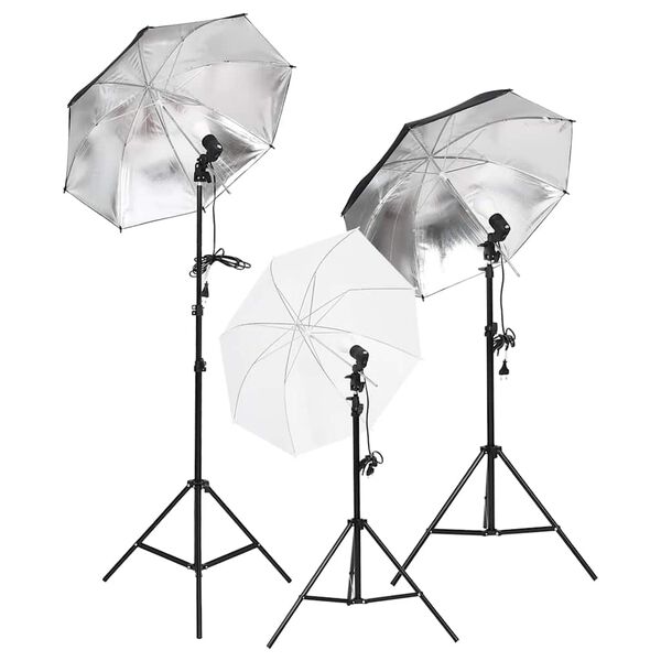 vidaXL Kit per Studio Fotografico con Set di Luci e Fondale