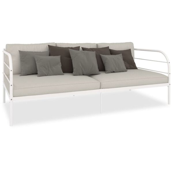 vidaXL Telaio Divano Letto Bianco in Metallo 90x200 cm
