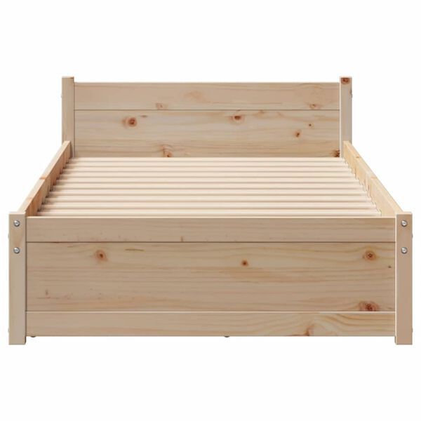 vidaXL Giroletto senza Materasso 100x200 cm in Legno Massello di Pino