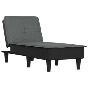 vidaXL Chaise Longue in Tessuto Grigio Scuro