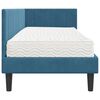 vidaXL Struttura Letto Angolare con Materasso 2 pcs Blu Velluto