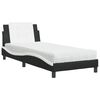 vidaXL Letto con Materasso Zadar Nero e Bianco 100x200 cm in Similpelle