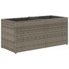 vidaXL Fioriere da Giardino con 2 Vasi Grigie 72x30x32 cm Polyrattan