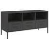 vidaXL Mobile TV Nero 100,5x39x50,5 cm in Acciaio