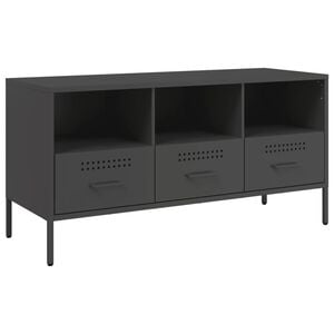 vidaXL Mobile TV Nero 100,5x39x50,5 cm in Acciaio