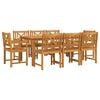 vidaXL Set da Pranzo per Giardino 9 pcs Marrone