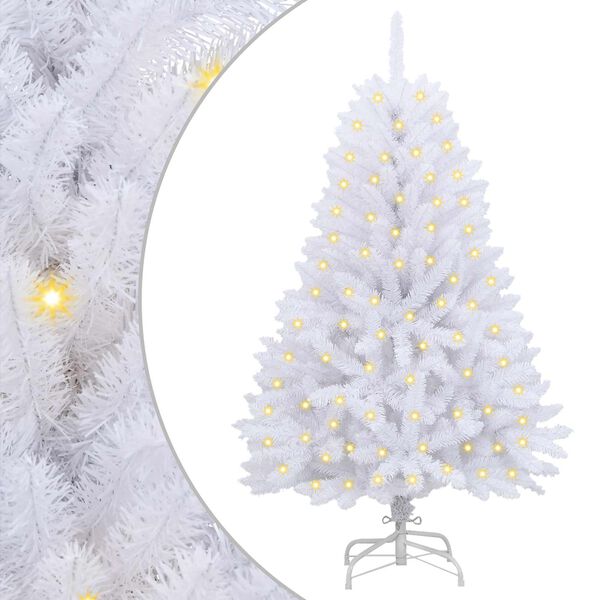 vidaXL Albero di Natale artificiale Bianco 120 cm PVC e Metallo