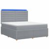 vidaXL Letto Box Spring LED con Materasso Grigio Chiaro 160 x 200 cm