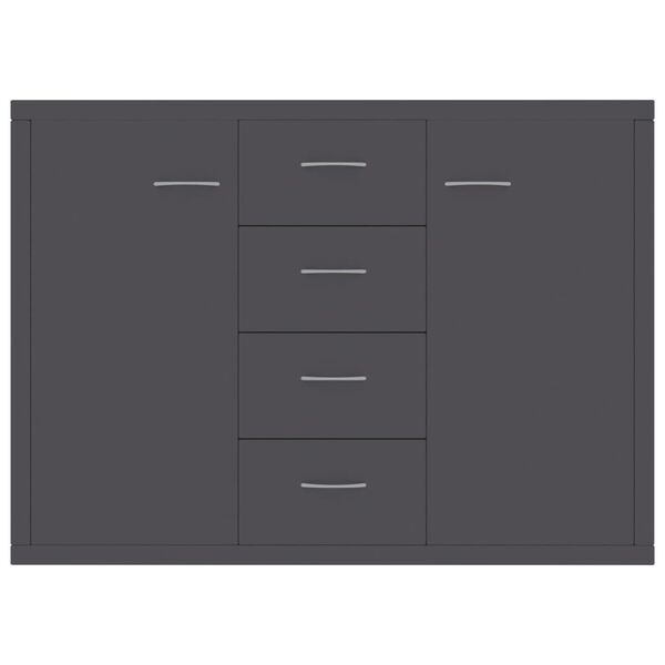vidaXL Credenza Grigia 88x30x65 cm in Legno Multistrato