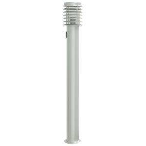vidaXL Lampada da Terra per Esterni Presa Argento 110 cm in Acciaio