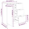 vidaXL Credenze 2 pz Grigio Cemento 60x30x70 cm in Legno Multistrato