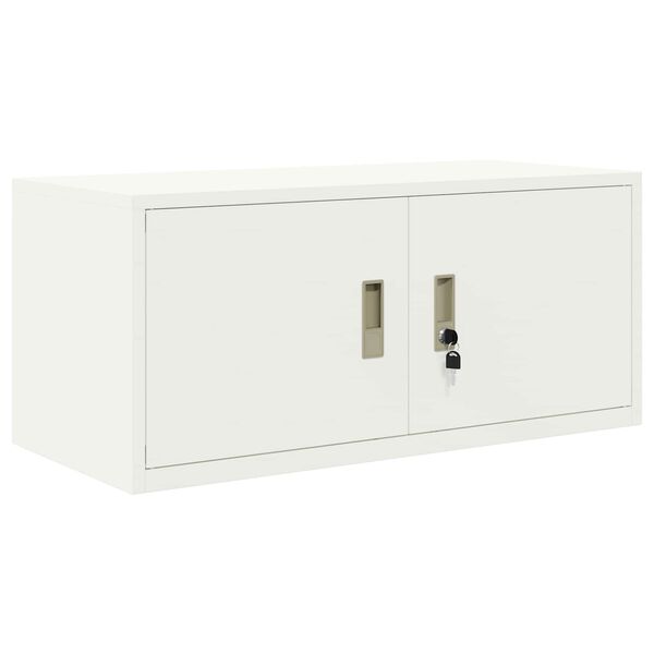 vidaXL Armadio Bianco 90 x 40 x 40 cm Acciaio