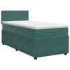 vidaXL Letto box spring con materasso Verde Scuro 90 x 190 cm Velluto
