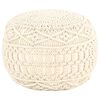 vidaXL Pouf Lavorato a Mano in Macram&eacute; 45x30 cm in Cotone