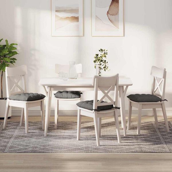 vidaXL Cuscini per Seduta 4 pcs Grigio chiaro 40 x 40 x 6 cm