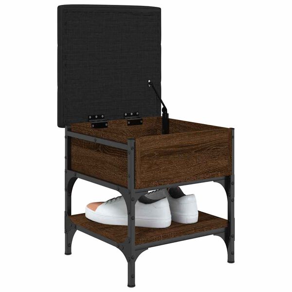 vidaXL Panca Porta Scarpe Rovere Marrone 42x42x45 cm Legno Multistrato